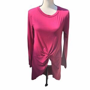 Wrangler Red Long Sleeved Top with a Knotted Detail at the Hem